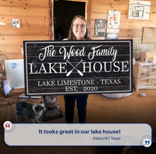 Load image into Gallery viewer, Family Lake House Paddle Sign II