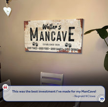 Load image into Gallery viewer, Good Times Personalized Man Cave Sign: Custom Bar Signs for Home Bar – Perfect Man Cave Wall Decor