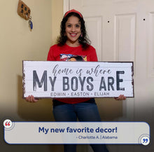 Load image into Gallery viewer, Home Is Where My Boys Are Sign