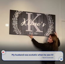 Load image into Gallery viewer, Family Name Sign -  Monogram Sign