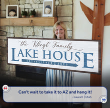 Load image into Gallery viewer, Family Lake House Arrow Sign III