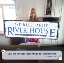 Load image into Gallery viewer, Family River House Arrow Sign