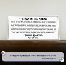 Load image into Gallery viewer, The Man In The Arena Sign VIII