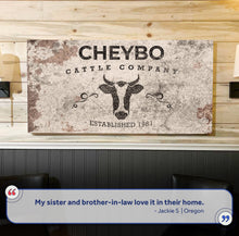 Load image into Gallery viewer, Cattle Company Sign II