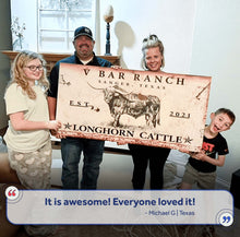 Load image into Gallery viewer, Longhorn Rustic Cattle Sign III