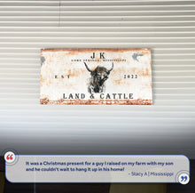 Load image into Gallery viewer, Land And Cattle Rustic Sign II
