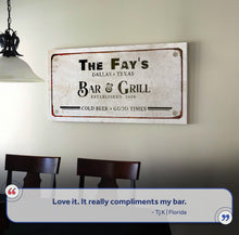 Load image into Gallery viewer, Bar and Grill Sign VII