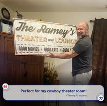 Load image into Gallery viewer, Family Theater and Lounge IV Sign
