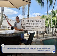Load image into Gallery viewer, Personalized Poolside Bar And Grill Sign