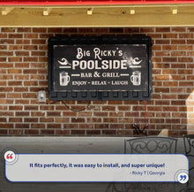 Load image into Gallery viewer, Personalized Poolside Bar And Grill Sign II