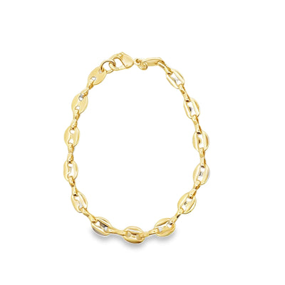 6mm Thick Puffy Mariner Link Bracelet(H216A - I477)