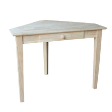 Load image into Gallery viewer, Unfinished Wood Corner Desk Laptop Computer Writing Table with Drawer