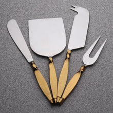 Load image into Gallery viewer, TWISTED URBAN GOLD CHEESE KNIFE 4 PC. SET