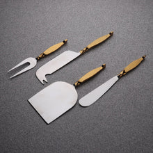 Load image into Gallery viewer, TWISTED URBAN GOLD CHEESE KNIFE 4 PC. SET