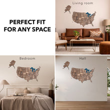 Load image into Gallery viewer, Wooden 3d Map of USA - Dark Walnut
