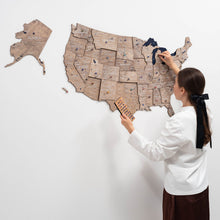 Load image into Gallery viewer, Wooden 3d Map of USA - Terra