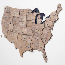 Load image into Gallery viewer, Wooden 3d Map of USA - Terra
