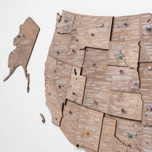 Load image into Gallery viewer, Wooden 3d Map of USA - Terra
