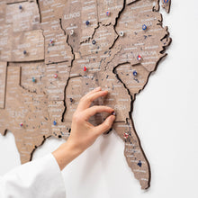Load image into Gallery viewer, Wooden 3d Map of USA - Terra