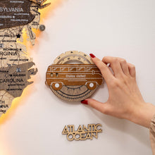 Load image into Gallery viewer, Travel Tracker 3D Wooden USA Map – Multicolor