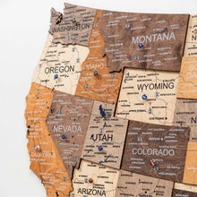 Load image into Gallery viewer, Wooden 3d Map of USA - Multicolor