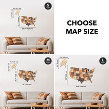 Load image into Gallery viewer, Wooden 3d Map of USA - Multicolor