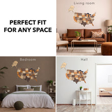 Load image into Gallery viewer, Wooden 3d Map of USA - Multicolor