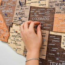 Load image into Gallery viewer, Wooden 3d Map of USA - Multicolor