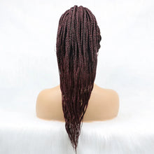 Load image into Gallery viewer, 30" Braided Lace Front Wig for Black Women | African Braids with Baby Hair | Synthetic Glueless Mat Wig