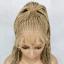 Load image into Gallery viewer, 30" Braided Lace Front Wig for Black Women | African Braids with Baby Hair | Synthetic Glueless Mat Wig