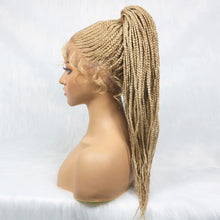 Load image into Gallery viewer, 30" Braided Lace Front Wig for Black Women | African Braids with Baby Hair | Synthetic Glueless Mat Wig