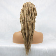 Load image into Gallery viewer, 30" Braided Lace Front Wig for Black Women | African Braids with Baby Hair | Synthetic Glueless Mat Wig