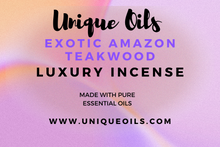Load image into Gallery viewer, Unique Oils Luxury Incense - Exotic Amazon Teakwood (pack of 10)