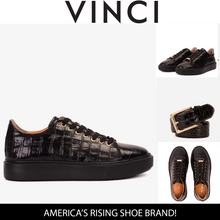 Load image into Gallery viewer, The Dublin Black Leather Men Sneaker