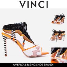Load image into Gallery viewer, The Santa Amaro Orange Glitter Leather Women Sandal