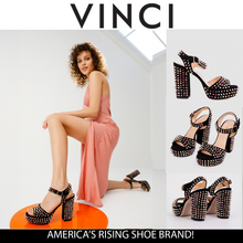 Load image into Gallery viewer, The Tampico Black Suede Leather Spike Platform Heel Women Sandal