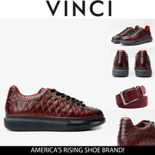 Load image into Gallery viewer, The Adler Burgundy Snk Leather Men Sneaker Limited Edition