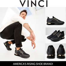 Load image into Gallery viewer, The Emir Black Leather Men Sneaker