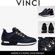 Load image into Gallery viewer, The Emir Navy Leather Men Sneaker