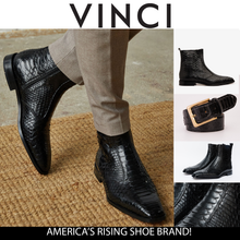 Load image into Gallery viewer, The Boss Black Pythn Snk Zip-Up Leather Men Boot Limited Edition