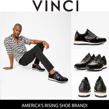 Load image into Gallery viewer, The Sopez Black Leather Men Sneaker