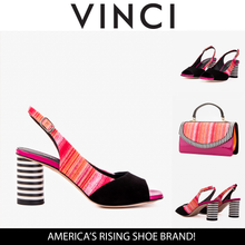 Load image into Gallery viewer, The Spectrum Multicolor Block Heel Leather Women Slingback Sandal