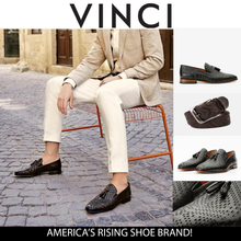 Load image into Gallery viewer, The Meram Black Leather Tassel Slip-On Loafer Men Shoe
