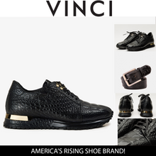 Load image into Gallery viewer, The Bomba Black Crocodile Leather Men Sneaker