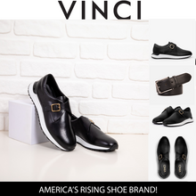 Load image into Gallery viewer, The Torino Black Leather Men Sneaker