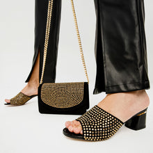 Load image into Gallery viewer, The Ailano Gold Glitter Leather Women Sandal