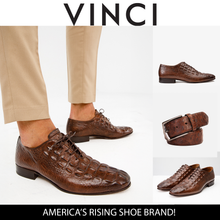 Load image into Gallery viewer, The Randor Brown Crocodile Leather Oxford Men Shoe