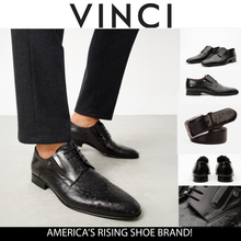 Load image into Gallery viewer, The Porto Alegre Black Leather Derby Men Shoe