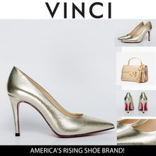Load image into Gallery viewer, The Ege Gold Leather Pump Fuchsia Sole Women Shoe