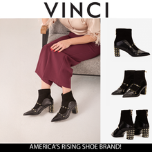 Load image into Gallery viewer, The  Valentina Leather Block Heel Women Boot